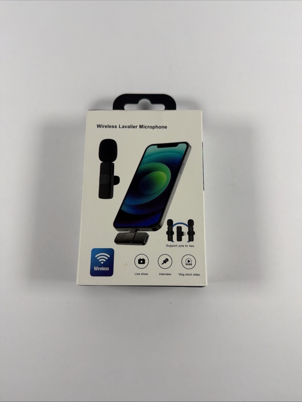 Wireless Lavalier Microphone for Smartphone - Black
